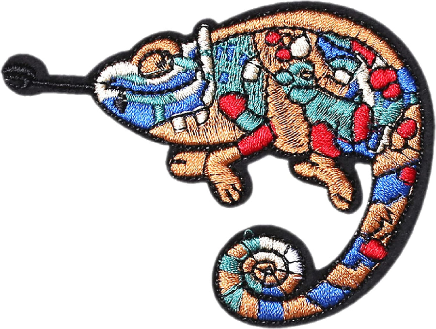 5Pcs Lizard Embroidered Iron on Patch for Clothes, Iron-on Patches / Sew-on Appliques Patches for Clothing, Jackets, Backpacks, Caps, Jeans