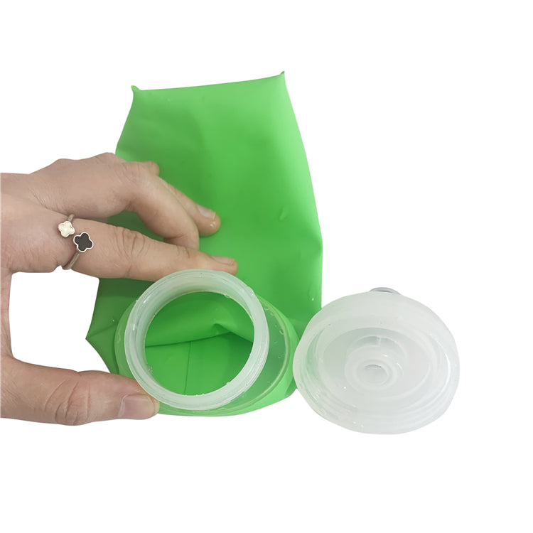 300ml, 500ml, 600ml square bottom large filling cap leakproof hydration bottle soft flask food-graded BPA-free