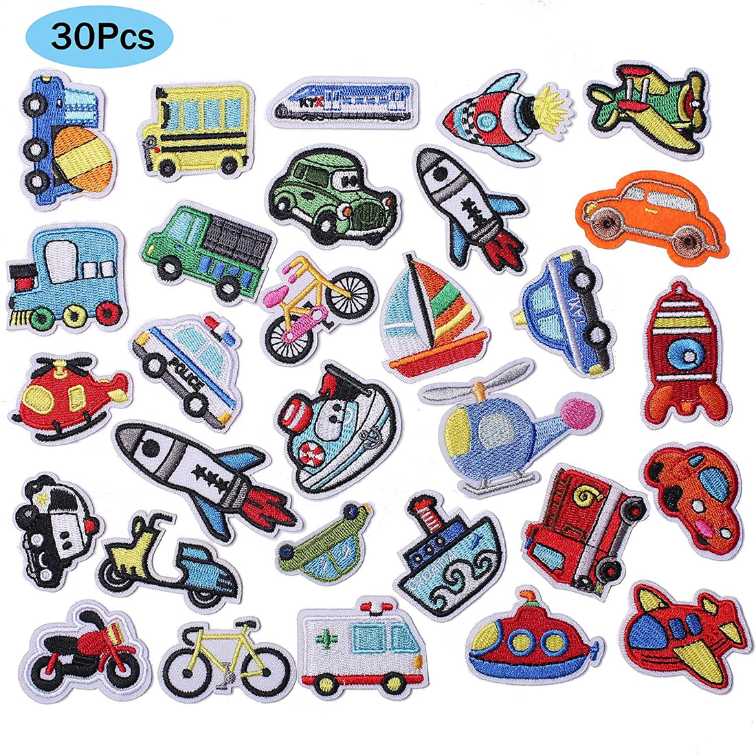 Car Embroidered Iron on Patch for Clothes, Iron-on Patches / Sew-on Appliques Patches for Clothing, Jackets, Backpacks, Caps, Jeans