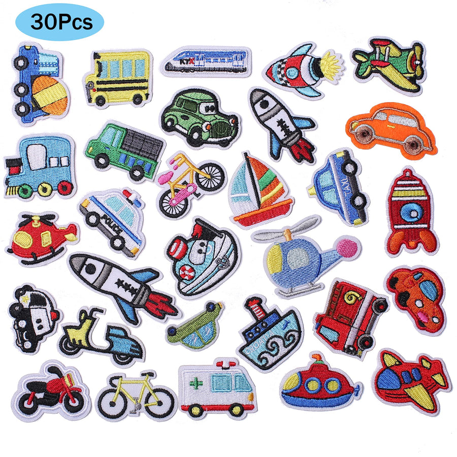 Set of 30 pcs Car Embroidered Iron on Patch for Clothes, Iron-on Patches / Sew-on Appliques Patches for Clothing, Jackets, Backpacks, Caps, Jeans