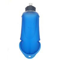 Custom LOGO 500ML, 600ML Recycable, food-graded, safety collapsible soft flask hydration bottle FDA approved leakproof with lanyard