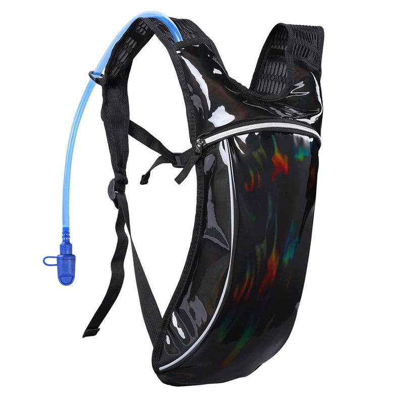 2 liter rave holographic hydration pack for hiking running biking festival party hydration backpack