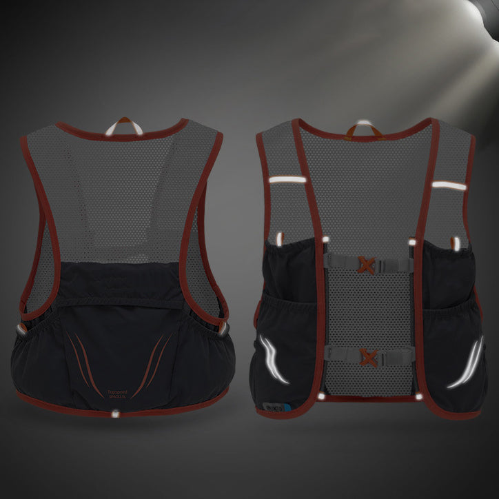 Lightweight durable hydration vest for running events marathon biking cycling with soft water flasks included