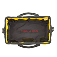 16in Close Top Wide Mouth Tool Storage Bag with Water Proof Hard Plastic Base (Bag only, No Tools)