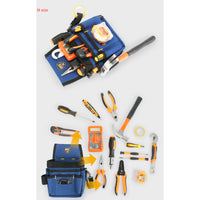 Tool Waist Bag Belt Heavy Duty Oxford Tool Apron with Multiple Pockets of Different Sizes and Depth (Bag only, No Tools)