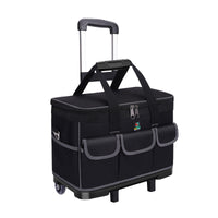 Tool Box with Wheels, Rolling Tool Bag, Deep Box, Black, Deep Box With Wheels (Bag only, No Tools)