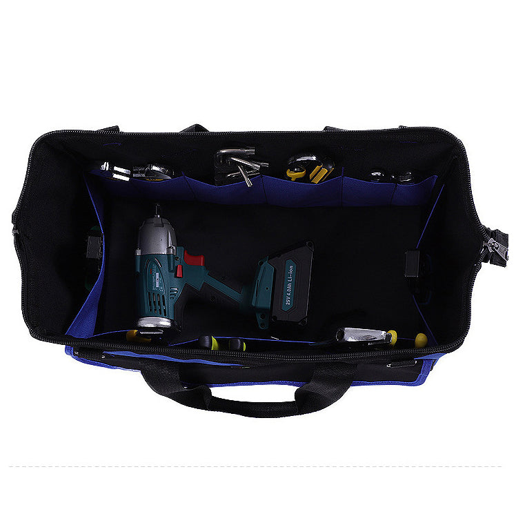 14in, 17in, 19.3in Close Top Wide Mouth Tool Storage Bag with Water Proof Hard Plastic Base (Bag only, No Tools)