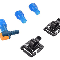 Hydration Accessories Kit, including 1 Shutoff Valve, 2 Replacement Mouthpieces, and 2 tube plastic clips, pack of 5