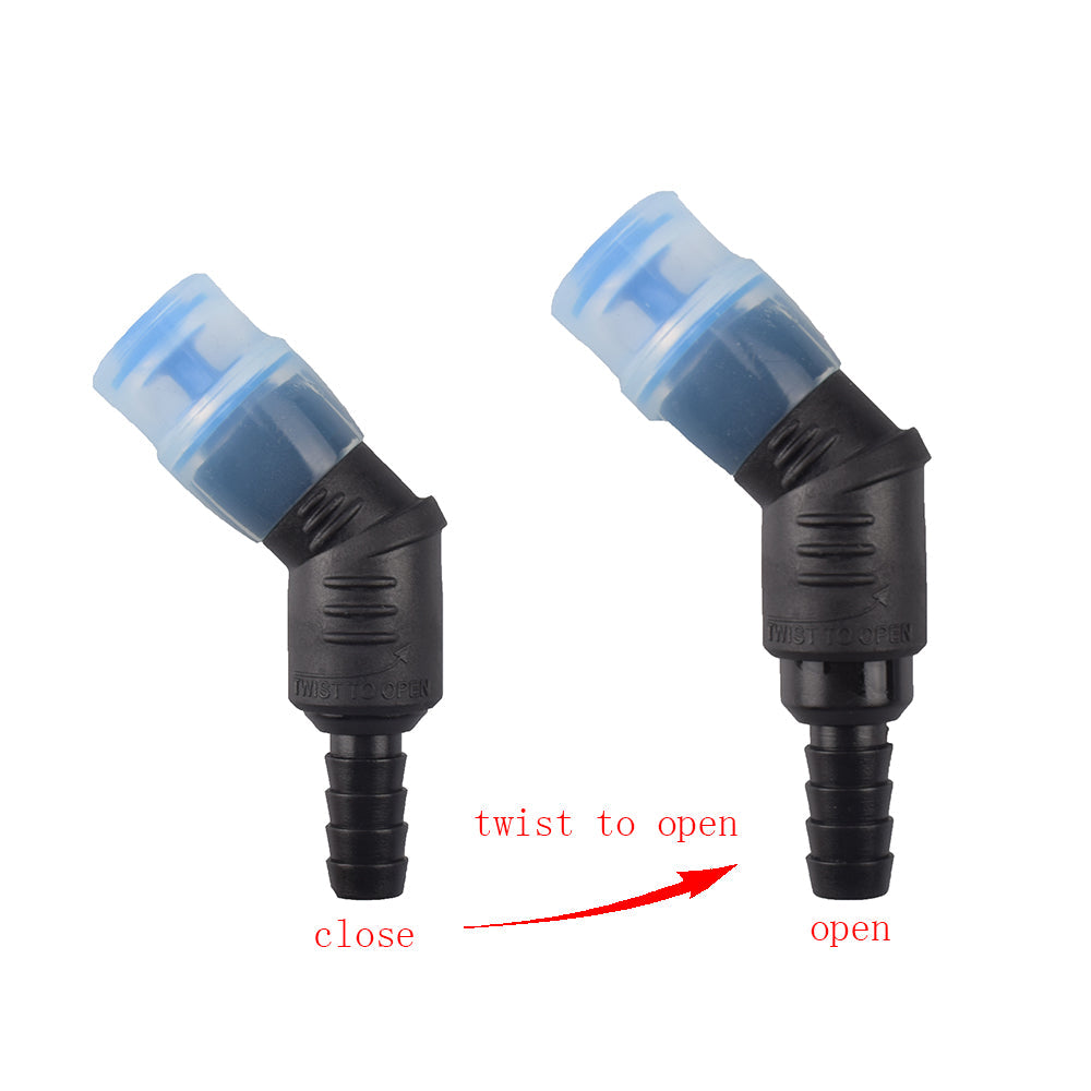 Rotation ON-Off Switch Bite Valve, 45 degree, Black