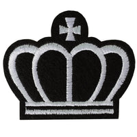 5Pcs Crown Embroidered Iron on Patch for Clothes, Iron-on Patches / Sew-on Appliques Patches for Clothing, Jackets, Backpacks, Caps, Jeans