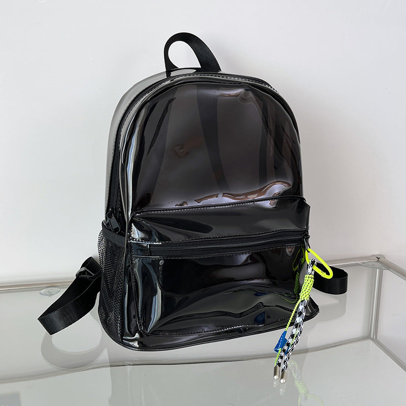 Popular Bookbag, School Bag, Diaper Bag, Travel Bag, PVC Bag See Through Bag Clear Bag Stadium Approved, Transparent See Through Clear Backpack, School Bag for Work, Sports Games