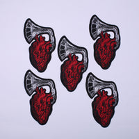 5Pcs Let My Heart Be Heard Embroidered Iron on Patch for Clothes, Iron-on Patches / Sew-on Appliques Patches for Clothing, Jackets, Backpacks, Caps, Jeans