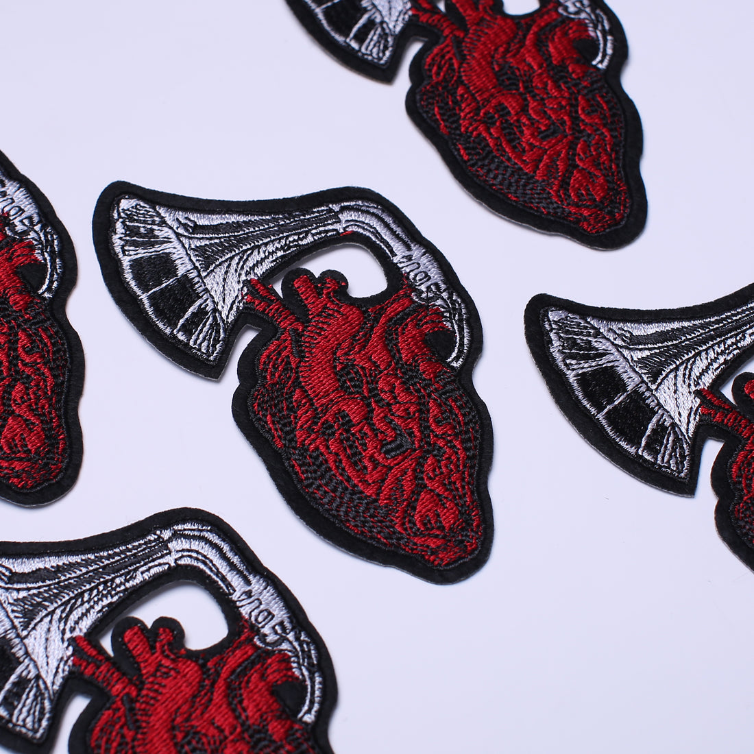 5Pcs Let My Heart Be Heard Embroidered Iron on Patch for Clothes, Iron-on Patches / Sew-on Appliques Patches for Clothing, Jackets, Backpacks, Caps, Jeans