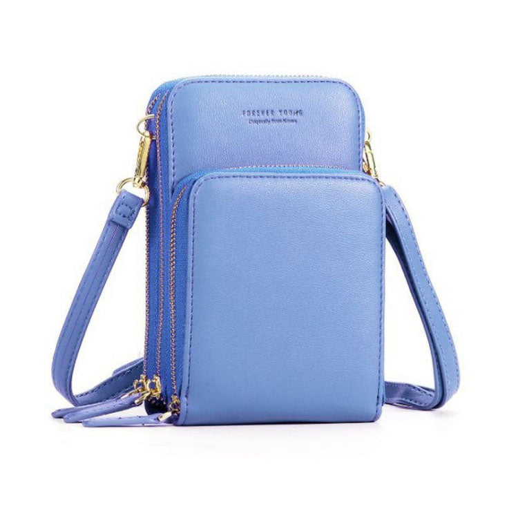 2021 new design womens leather cell phone bag pvc crossbody cell phone bag shoulder phone bag