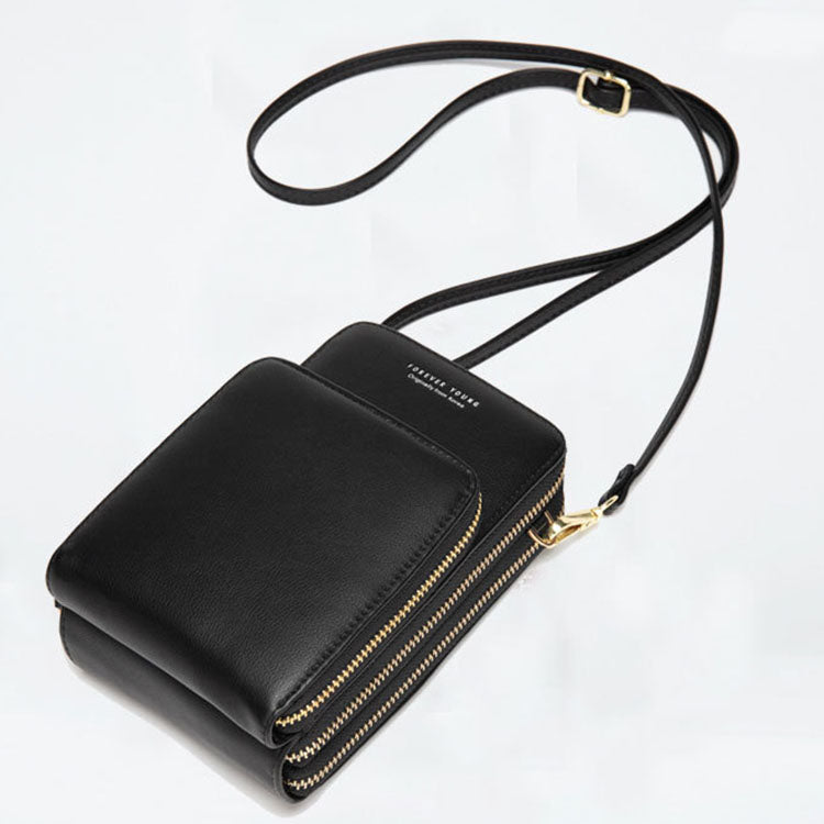 2021 new design womens leather cell phone bag pvc crossbody cell phone bag shoulder phone bag