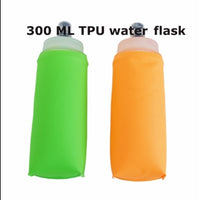 300ml, 500ml, 600ml square bottom large filling cap leakproof hydration bottle soft flask food-graded BPA-free