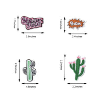 Embroidered Iron on Patches, Cute Sewing Applique for Clothes Dress, 28pcs Desert