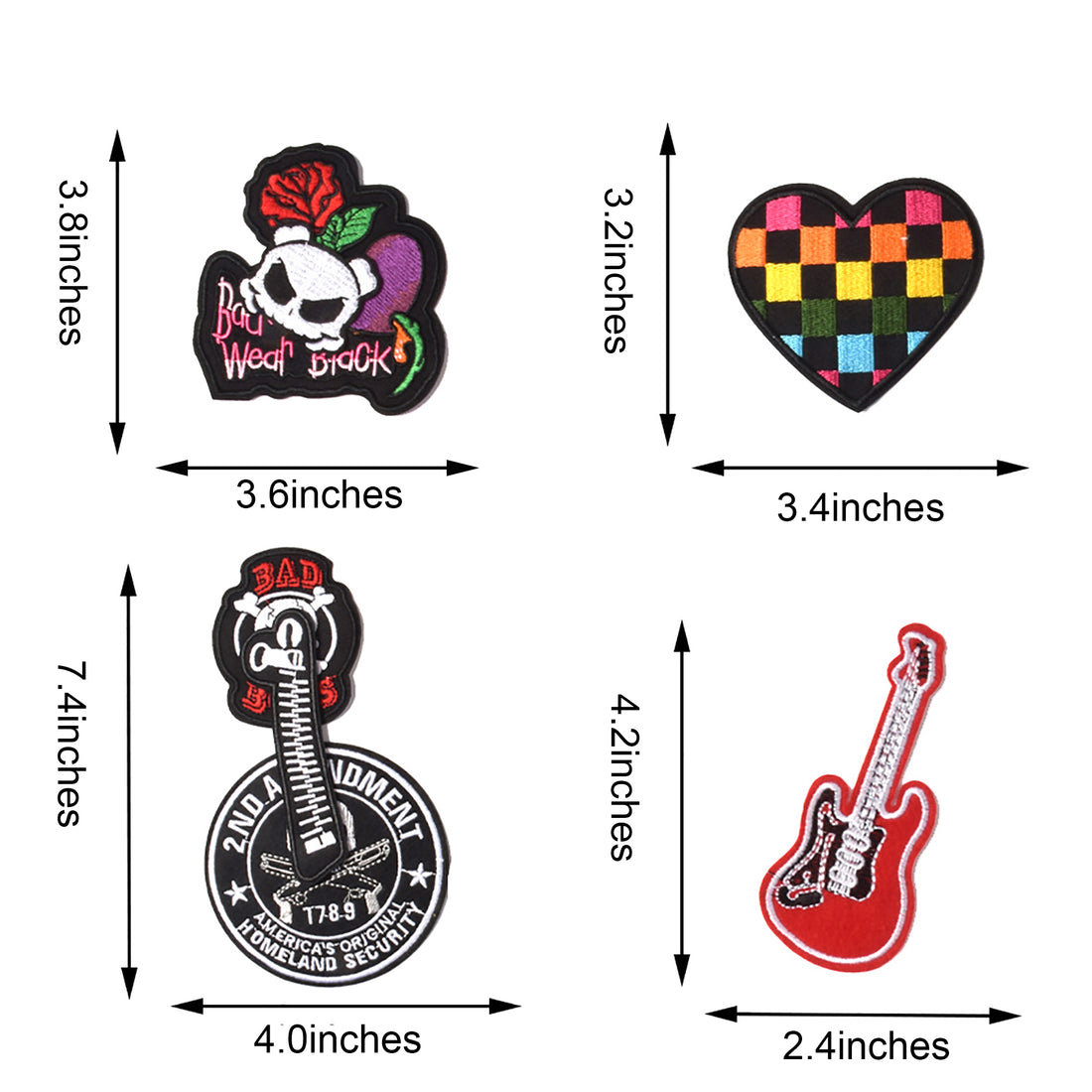 Embroidered Iron on Patches, Cute Sewing Appliques for Jackets, Hats, Backpacks, Jeans, DIY Accessories, Music 18pcs