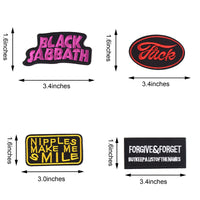 Words Slogan Cool Embroidered Iron on Patches, Cute Sewing Appliques, Let's Roll Set
