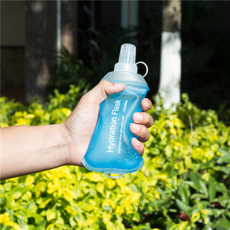 500ML, 250ML, 150ML Recycable, food-graded, safety collapsible soft flask hydration bottle FDA approved leakproof